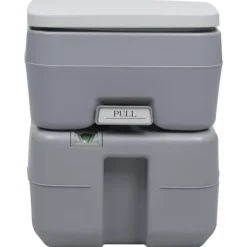 Toilette portable de camping Gris 20+10 L