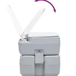 Toilette portable de camping Gris 20+10 L