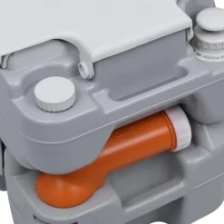 Toilette portable de camping Gris 20+10 L