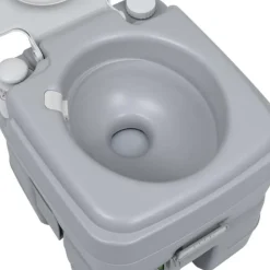 Toilette portable de camping Gris 20+10 L