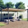 Tonnelle de jardin avec toit retractable 4x3 m Taupe