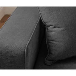 Topaze - canapé d'angle réversible - 4 places - convertible avec coffre - en tissu