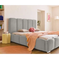 Torreon - lit coffre - 180x200 - sommier inclus - en velours