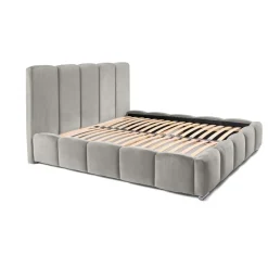 Torreon - lit coffre - 180x200 - sommier inclus - en velours