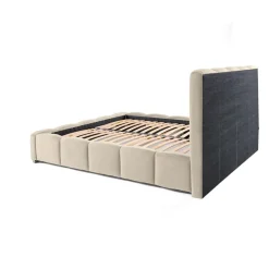 Torreon - lit coffre - 180x200 - sommier inclus - en velours