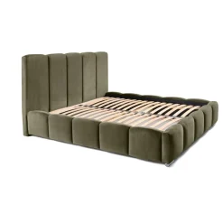 Torreon - lit coffre - 180x200 - sommier inclus - en velours