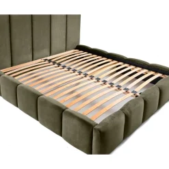 Torreon - lit coffre - 180x200 - sommier inclus - en velours