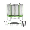 Trampoline Yoopi - Ø 1.8 m - Avec filet + Echelle + Couverture + Kit d'ancrage