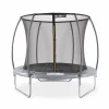 Trampoline rond Ø 250cm gris avec filet de protection intérieur - Pluton Inner – Nouveau modèle - trampoline de jardin 2.50 m 250 cm |Qualité PRO. | Normes EU.
