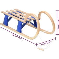 Traîneau pliable 110 cm Contreplaque