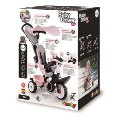 Tricycle Baby Driver Plus - Rose