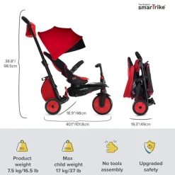 Tricycle pliable STR7 Rouge