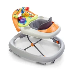 Trotteur Walky Talky Grey - Sons et Lumieres - 4 roues - 6 freins - CHICCO