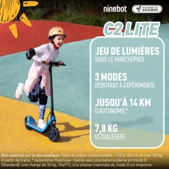 Trottinette électrique Segway C2 Lite - Bleu