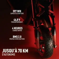 Trottinette électrique ZT3 Pro - Noir et Rouge