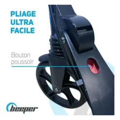 Trottinette mécanique - Adulte/Ados - Beeper City Scoot - Roues 8'' - Suspension avant - Cadre Noir - Sans frein guidon