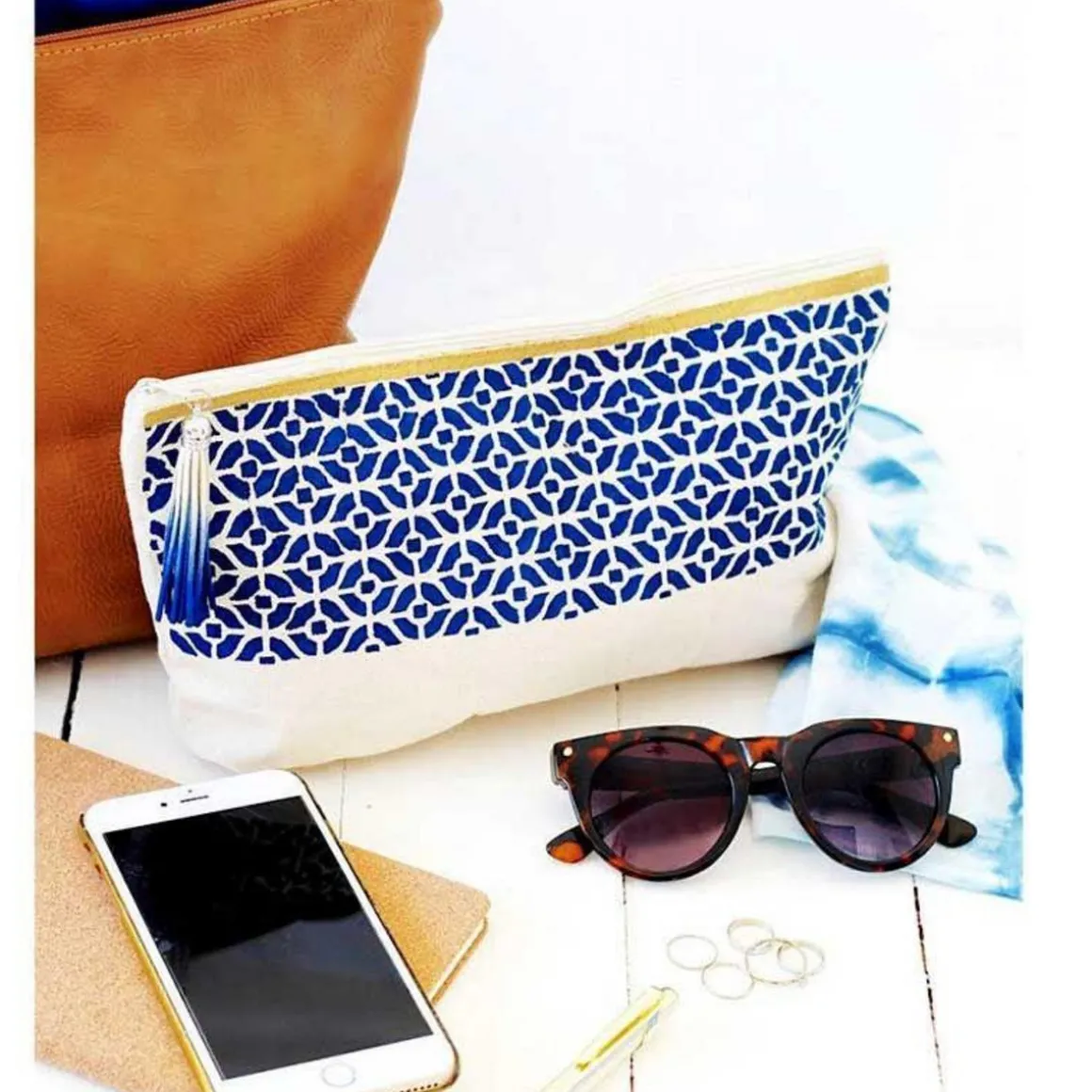 Trousse en coton à décorer 19 x 29 cm