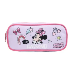 Trousse scolaire rectangulaire Disney Minnie Violette Parme Bagtrotter