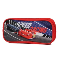 Trousse scolaire rectangulaire Disney Cars Rouge Bagtrotter