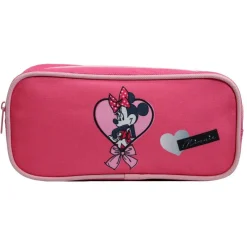 Trousse scolaire rectangulaire Disney Minnie Coeur Rose Bagtrotter
