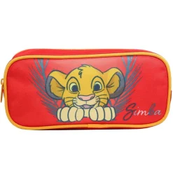 Trousse scolaire rectangulaire Disney Le Roi Lion Simba Rouge Bagtrotter