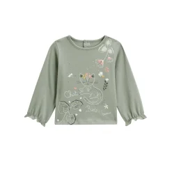T-shirt bébé manches longues kaki Lily