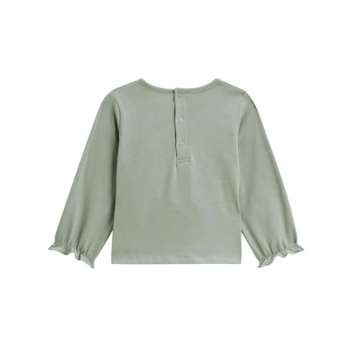 T-shirt bébé manches longues kaki Lily