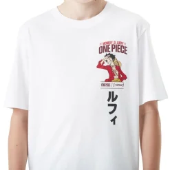 T-shirt en coton garçon relax fit avec print One Piece Luffy Jr