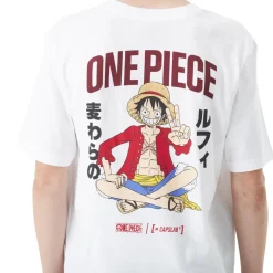 T-shirt en coton garçon relax fit avec print One Piece Luffy Jr