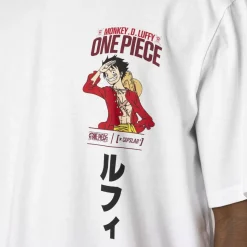 T-shirt en coton homme relax fit avec print One Piece Luffy
