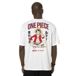 T-shirt en coton homme relax fit avec print One Piece Luffy