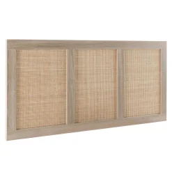 Tête de lit Musa 165x65 cm couleur chêne, rotin naturel