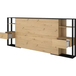 Tête de lit pour lit 140 ou 160 cm avec rangements PAM
