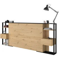 Tête de lit pour lit 140 ou 160 cm avec rangements PAM