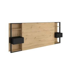 Tête de lit pour lit 140 ou 160 cm avec rangements PAM