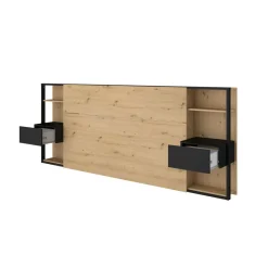 Tête de lit pour lit 140 ou 160 cm avec rangements PAM