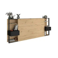 Tête de lit pour lit 140 ou 160 cm avec rangements PAM