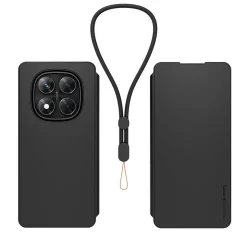 Étui folio+Dragonne pour Redmi Note 14 Pro 5G - Noir