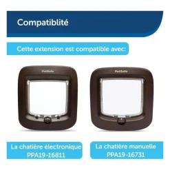 Tunnel d'extension pour porte - PETSAFE - MICROSHIP - Brun