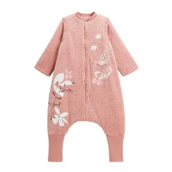 Turbulette d'hiver en velours avec pieds retroussables et manches amovibles bébé Rosa