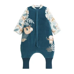 Turbulette d'hiver en velours avec pieds retroussables et manches amovibles Marceau