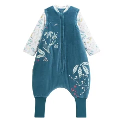 Turbulette d'hiver en velours avec pieds retroussables et manches amovibles Bianca