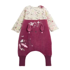 Turbulette d'hiver en velours avec pieds retroussables et manches amovibles Mila