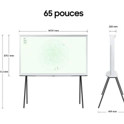 TV QLED The Serif TQ65LS01D Blanc 2024