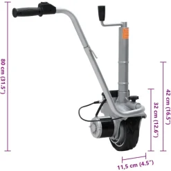 Unite motorisee a roue pour roulotte aluminium 12 V 350 W