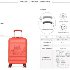 Valise cabine passe-partout rigide 55 cm