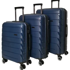 Valise cabine rigide bleue Smart Trip 56x38x20cm