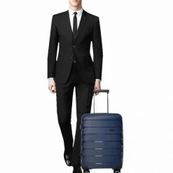 Valise cabine rigide bleue Smart Trip 56x38x20cm