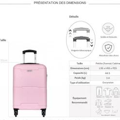 Valise cabine rigide 55cm