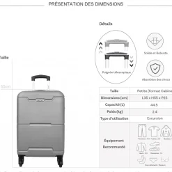 Valise cabine rigide 55cm